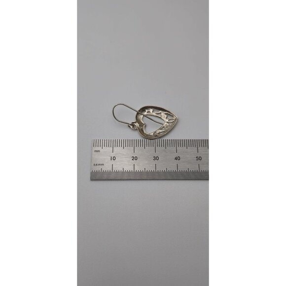 Sterling Silver Cute Heart Earrings A1821 - Picture 4 of 5